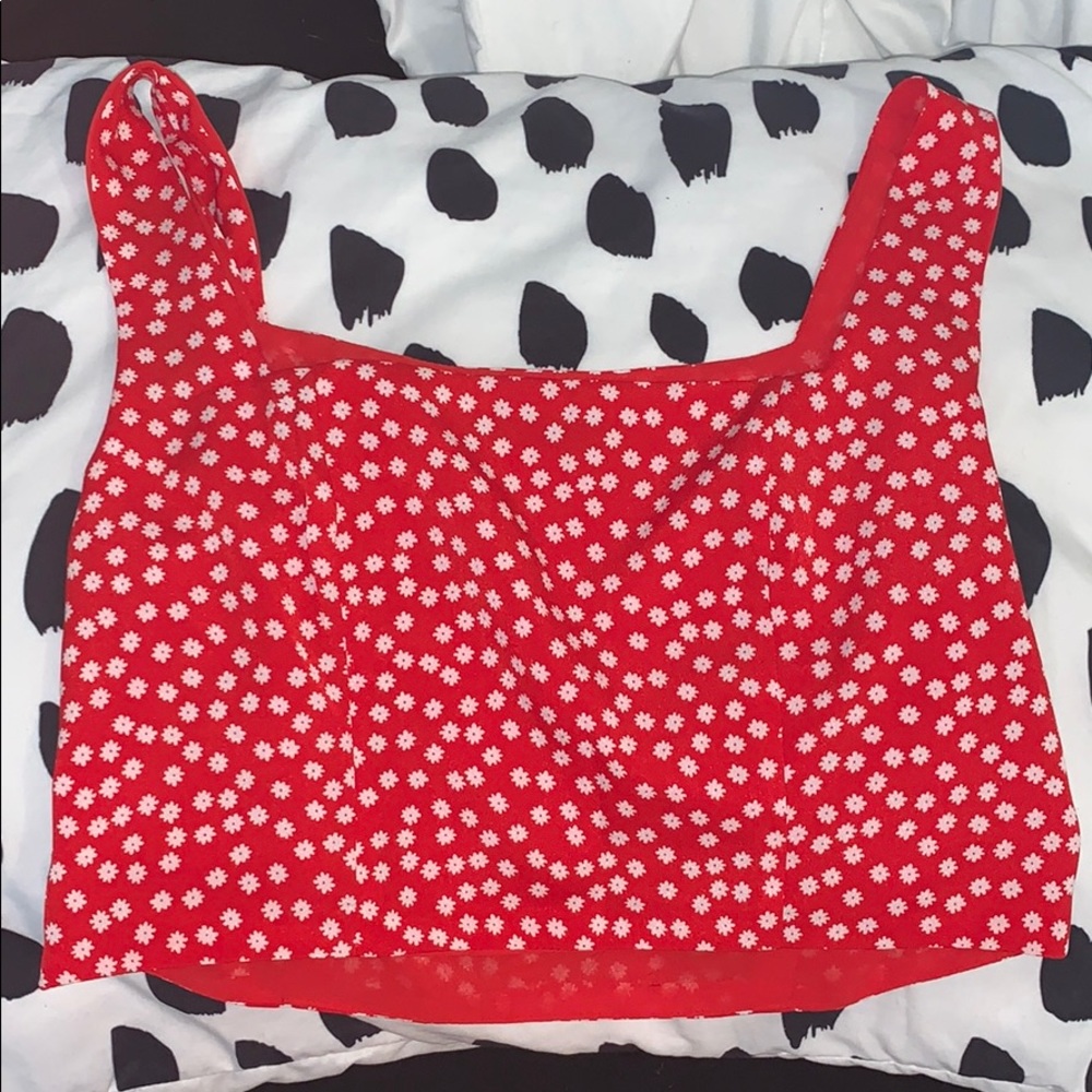 Red crop top